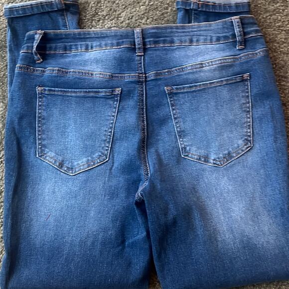 Honey & Bristle Jeans Womens Size 14 Petite 14P button fly denim - Picture 2 of 3